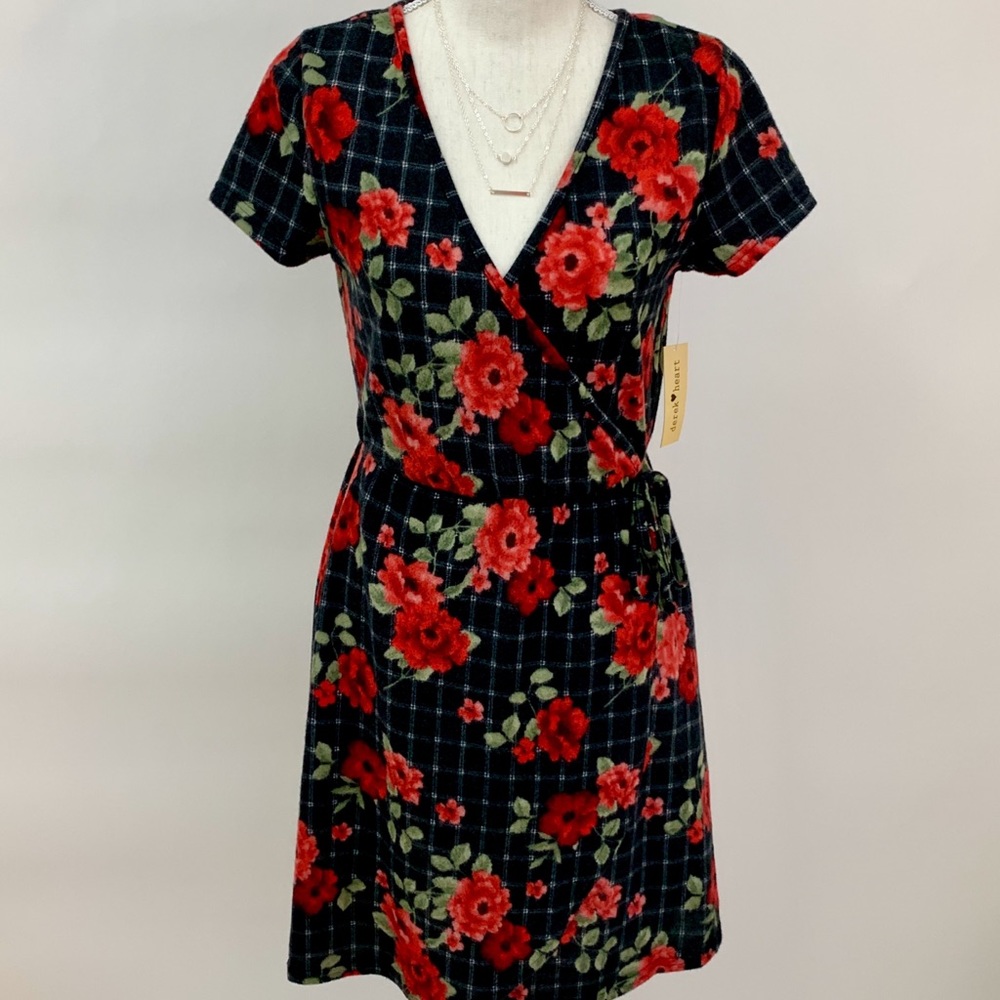 Soft Faux Wrap Floral Fit & Flare Dress